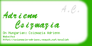 adrienn csizmazia business card